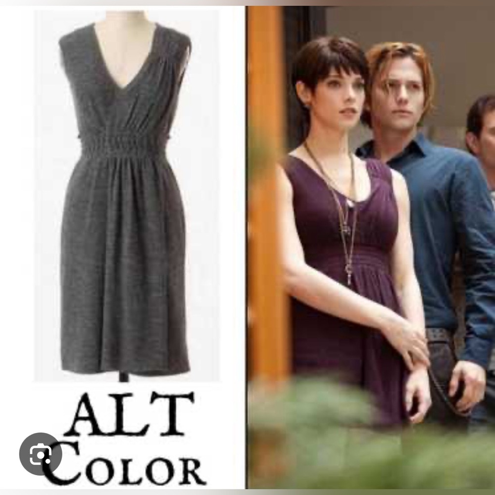 Gray Twilight wool Anthropologie sparrow dress S
